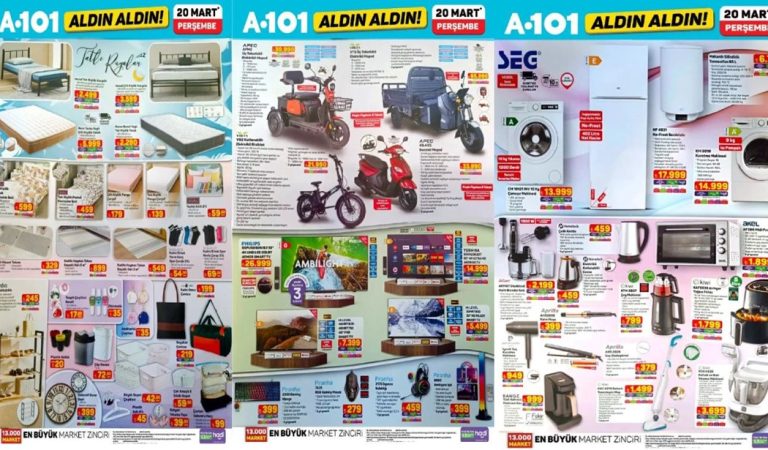 A101 Aktüel Kataloğu 20 Mart Perşembe 2025: Yatak, karyola, televizyon ve Airfryer geliyor