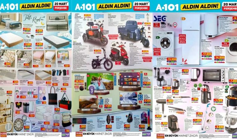 YENİ A101 Aktüel Kataloğu (20 Mart Perşembe) Airfryer, blender seti, yatak ve karyola çeşitleri geliyor